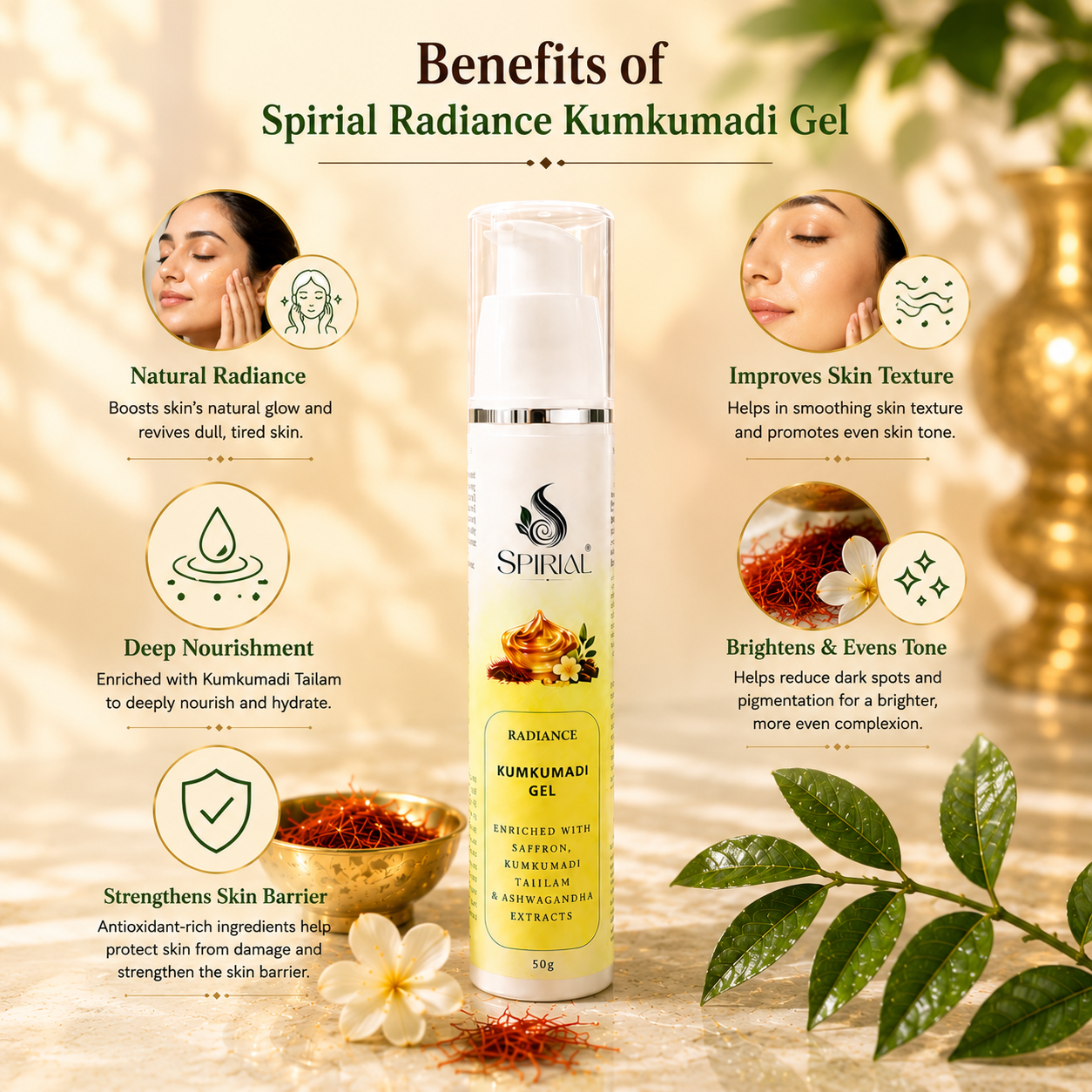 Kumkumadi Gel For Skin Repair & Glass Skin
