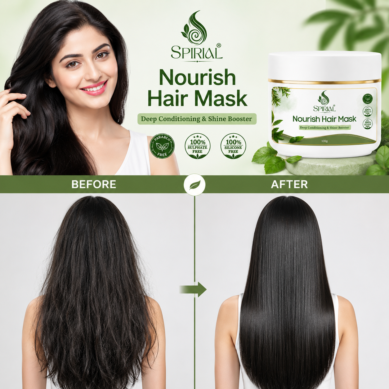 Nourish Hair Mask For Silky & Shiny Hair