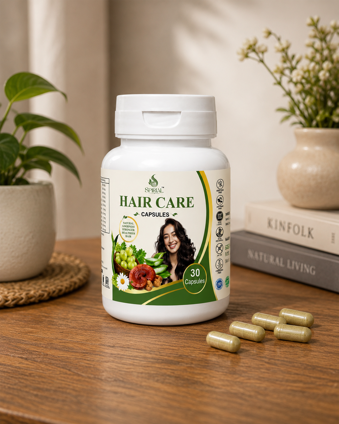 Spirial Natural Hair Care Capsules | Complete Hair & Scalp Nutrition