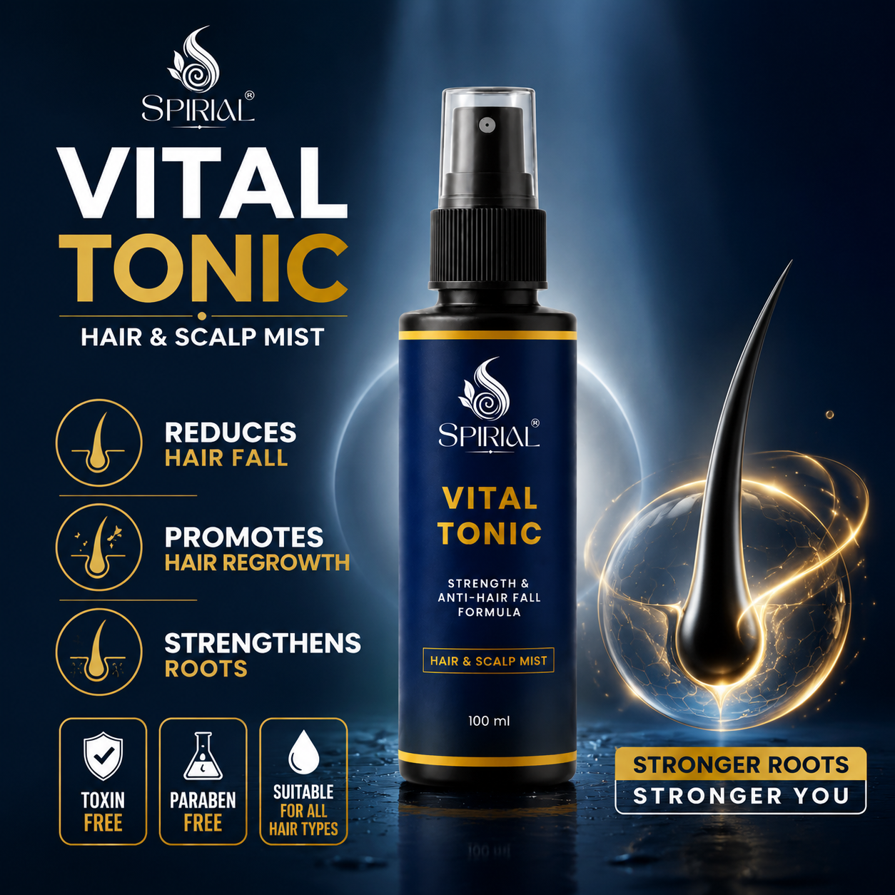 Vital Tonic For Anti Hair Fall Solution & Hair Regrowth