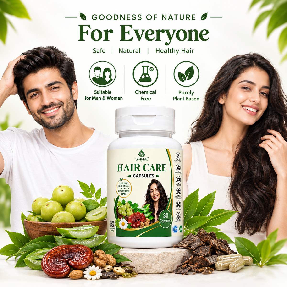 Spirial Natural Hair Care Capsules Buy 1 Get 1 Free